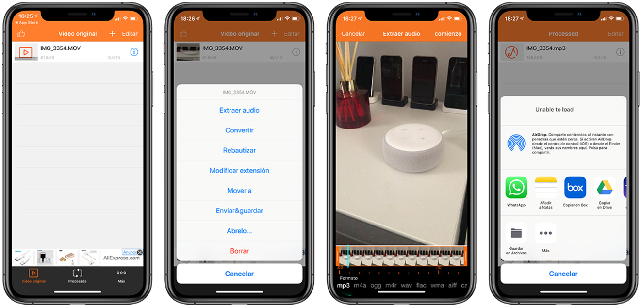 extraer audio video