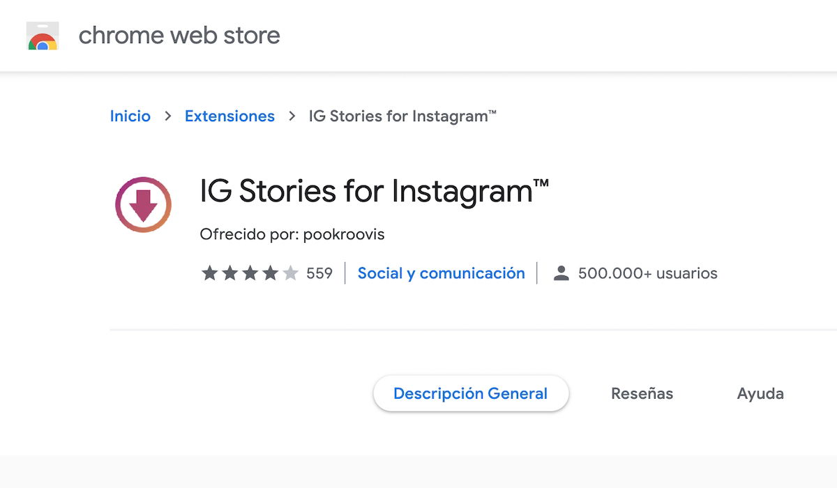 Instagram con stories en chrome