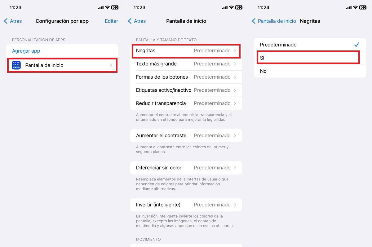 Como poner en negrita la barra de estado de tu iPhone (2)