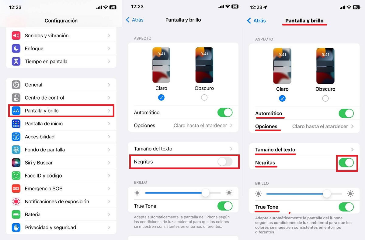Como poner negritas en todo tu iPhone