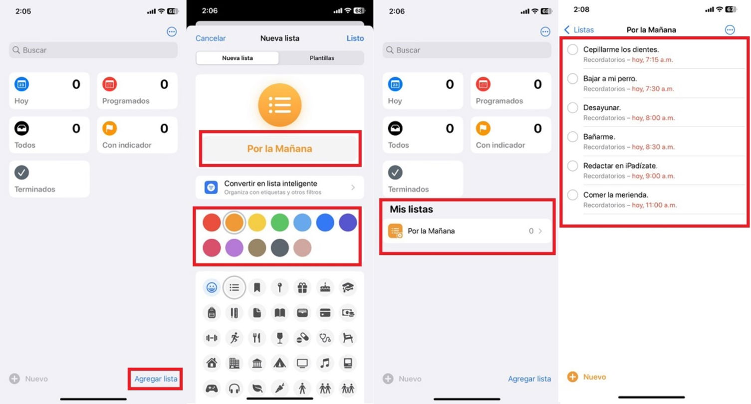 Como usar Recordatorios para mejores tu tiempo en iOS 16